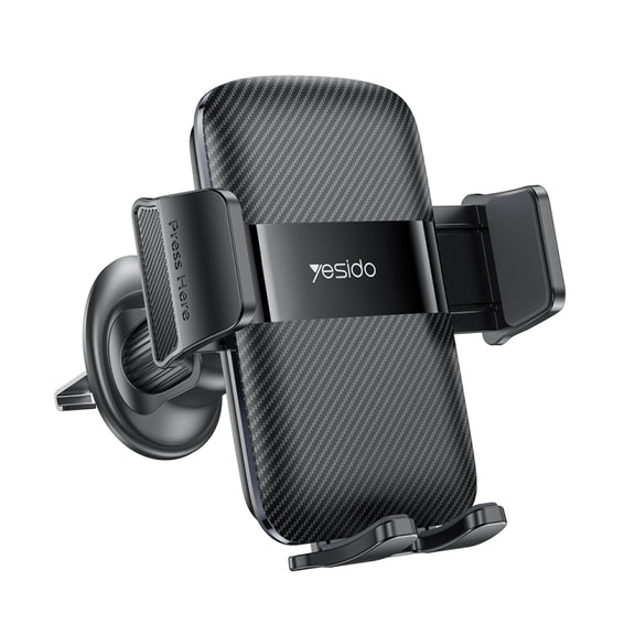 Yesido C251 Car Air Outlet Gravity Clamp Mobile Phone Holder(Black)