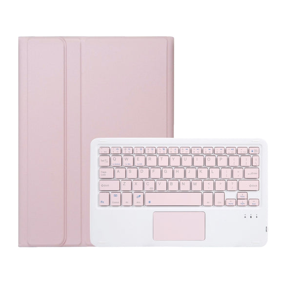 For Huawei MatePad SE 11 2024 AH21-A Ultra-thin Detachable Bluetooth Keyboard Leather Tablet Case with Touchpad(Pink White)