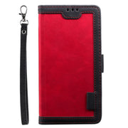 For Samsung Galaxy S25 Ultra 5G Retro Splicing Horizontal Flip Leather Phone Case(Red)