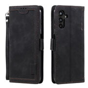 For Samsung Galaxy S25 5G Retro Splicing Horizontal Flip Leather Phone Case(Black)