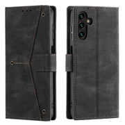 For Samsung Galaxy S25 5G Nail Skin Feel Stitching Calf Texture Leather Phone Case(Black)