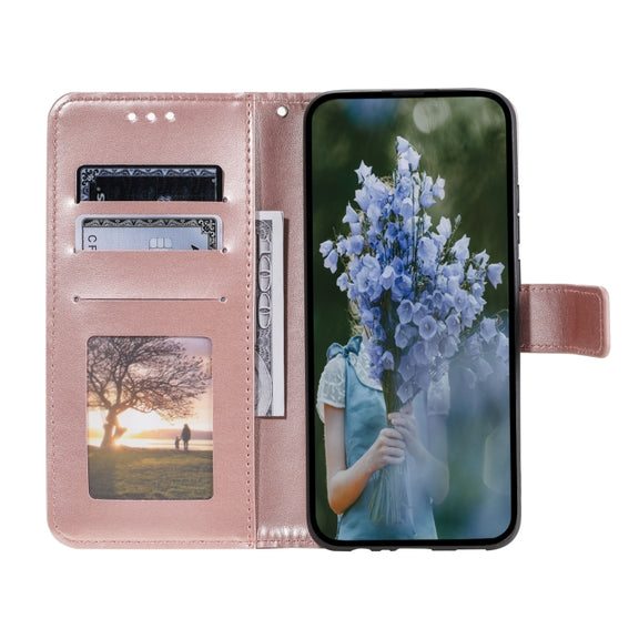 For Samsung Galaxy S25 5G Totem Flower Embossed Leather Phone Case(Rose Gold)