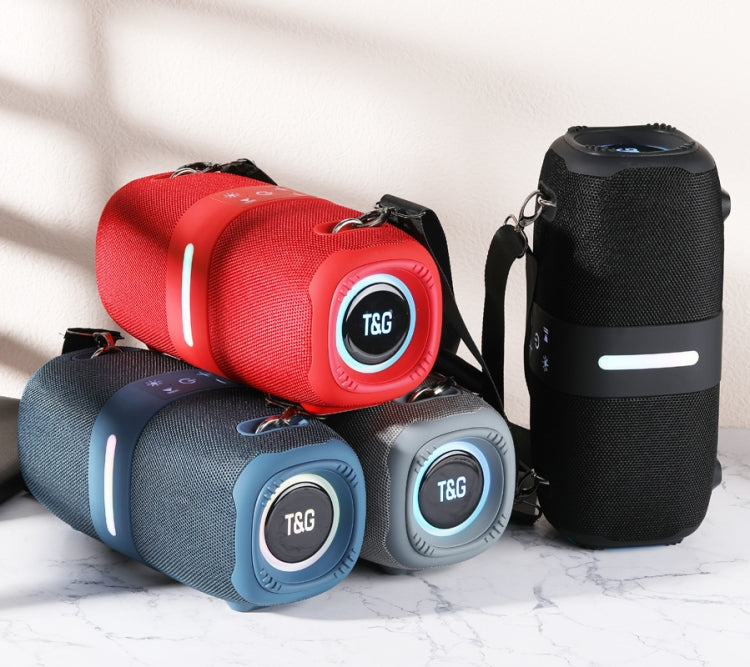 T&G TG669 Outdoor Portable TWS Colorful Wireless Bluetooth Speaker(Black)