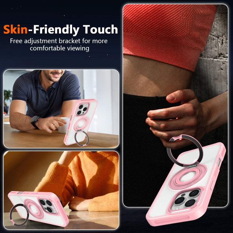 For iPhone 16 Plus Skin Feel Matte 360 Degree Rotating Silicone Ring Holder Phone Case(Royal Blue)