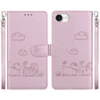 For iPhone 16e Cute Cats RFID Leather Phone Case(Rose Gold) - iPhone 16e Cases by PMC TechLife | Online Shopping South Africa | PMC TechLife | Buy Now Pay Later Mobicred