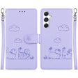 For Samsung Galaxy S25+ 5G Cute Cats RFID Leather Phone Case(Purple) - Galaxy S25+ 5G Cases by PMC Jewellery | Online Shopping South Africa | PMC Jewellery | Buy Now Pay Later Mobicred