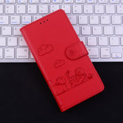 For Samsung Galaxy S25+ 5G Cute Cats RFID Leather Phone Case(Red)