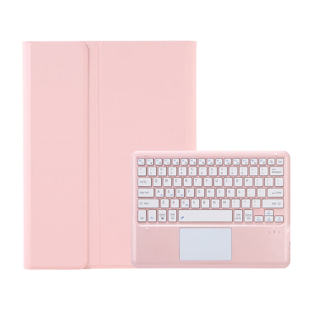 For Samsung Galaxy Tab S10 Ultra A910B-A Touch Pad Detachable Bluetooth Keyboard Leather Tablet Case(Pink)
