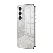 For Samsung Galaxy S25+ 5G Gradient Glitter Powder Electroplated Phone Case(Silver)