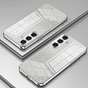 For Samsung Galaxy S25+ 5G Gradient Glitter Powder Electroplated Phone Case(Silver)