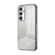 For Samsung Galaxy S25 5G Gradient Glitter Powder Electroplated Phone Case(Black)