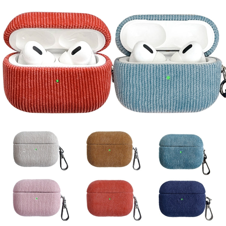 For AirPods 3 Corduroy Cloth Pattern Earphone Protective Case(Khaki)