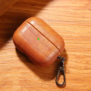For AirPods 3 Crocodile Texture Earphone Protective Case(Light Brown)