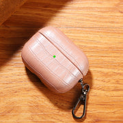 For AirPods Pro Crocodile Texture Earphone Protective Case(Rose Gold)