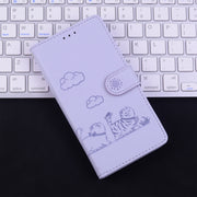 For Tecno Spark Go 2024 / 20 / 20C Cute Cats RFID Leather Phone Case(Purple)