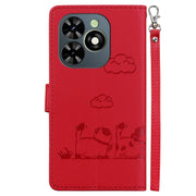 For Tecno Spark Go 2024 / 20 / 20C Cute Cats RFID Leather Phone Case(Red)