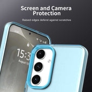 For Samsung Galaxy S25 5G Candy PC Hybrid TPU Shockproof Phone Case(Blue)