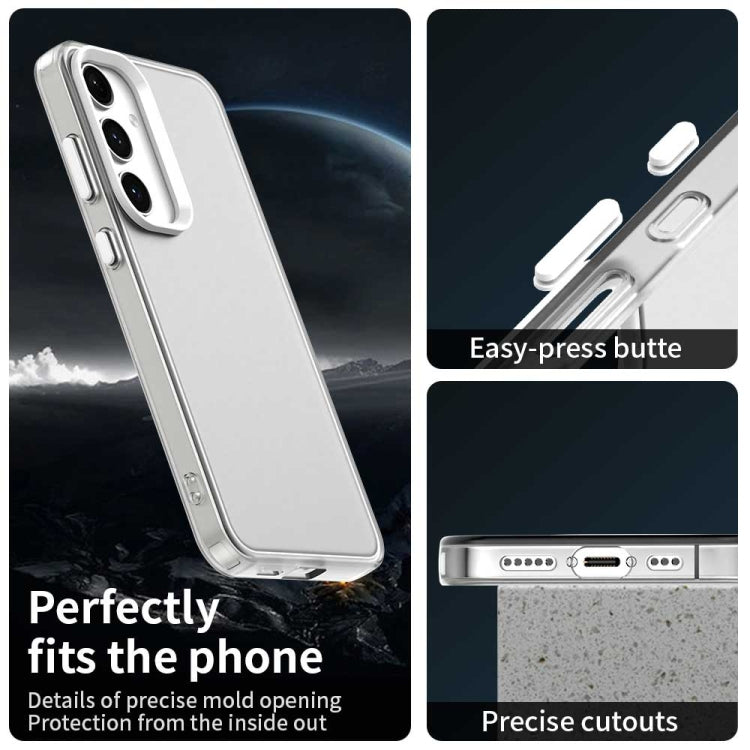 For Samsung Galaxy S25+ 5G Candy PC Hybrid TPU Shockproof Phone Case(White)