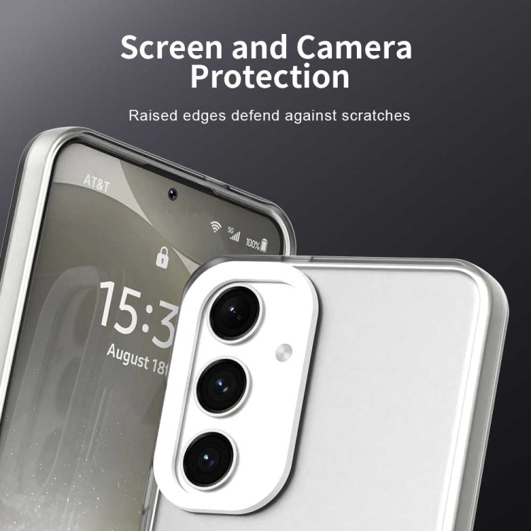 For Samsung Galaxy S25+ 5G Candy PC Hybrid TPU Shockproof Phone Case(White)