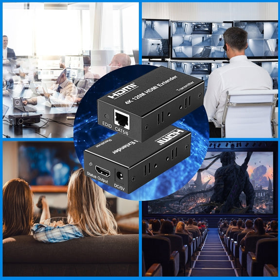 4K HDMI to RJ45 Network Extender, Transmission Distance: 120m(AU Plug)