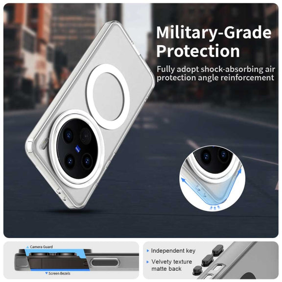 For vivo X200 Pro Candy Magsafe PC Hybrid TPU Phone Case(White)