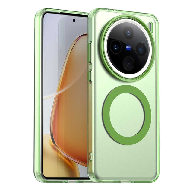 For vivo X200 Pro mini Candy Magsafe PC Hybrid TPU Phone Case(Green)