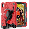 For iPad 10th Gen 10.9 2022 Bat Hand Grip Turntable Stand Tablet Case(Red Black) - iPad 10th Gen 10.9 Cases by PMC Jewellery | Online Shopping South Africa | PMC Jewellery | Buy Now Pay Later Mobicred