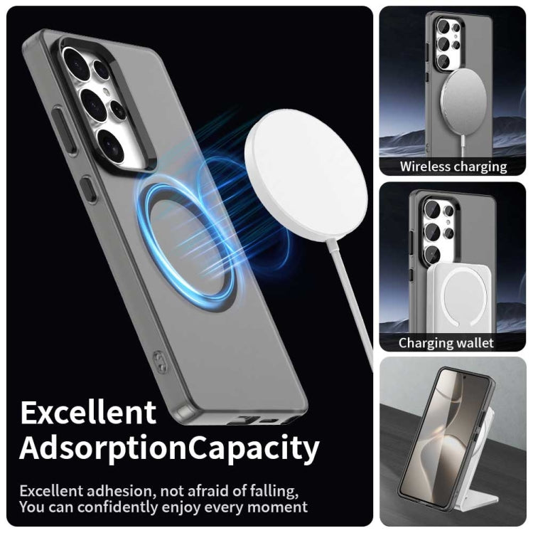 For Samsung Galaxy S25 Ultra 5G Candy Magsafe PC Hybrid TPU Phone Case(Black)