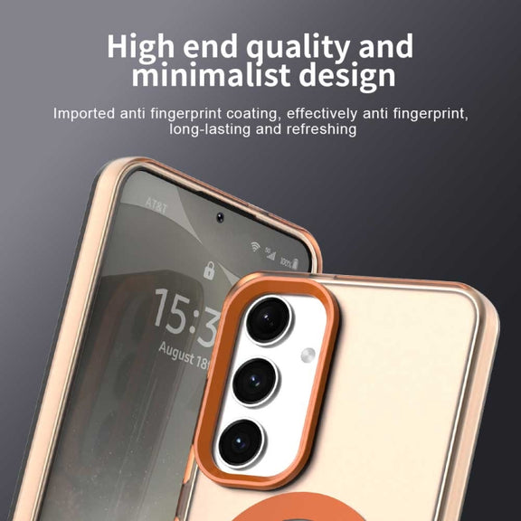For Samsung Galaxy S25 5G Candy Magsafe PC Hybrid TPU Phone Case(Orange)