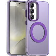 For Samsung Galaxy S25 5G Candy Magsafe PC Hybrid TPU Phone Case(Purple)