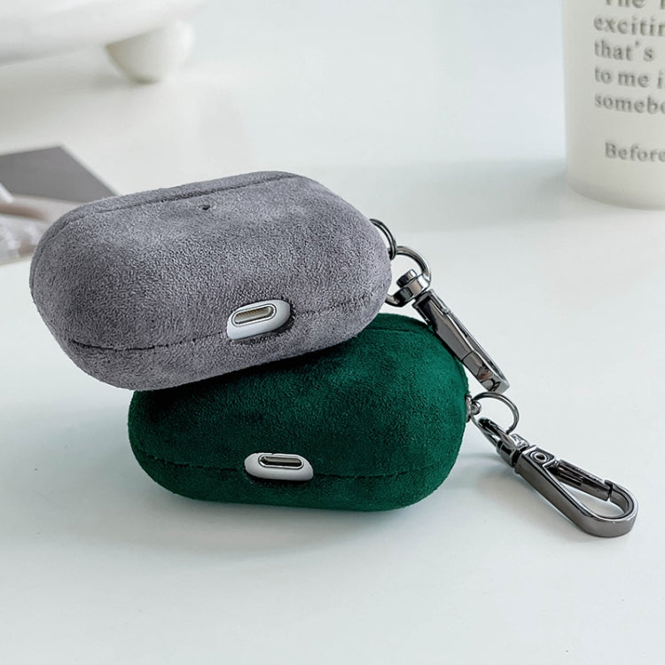 For AirPods Pro Turn Fur Bluetooth Earphone PC Protective Case(Grey)