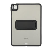 For iPad Air 5 / 4 10.9 inch Skin Feel Holder PC Hybrid TPU Tablet Case(Black)