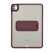 For iPad Pro 11 2018 Skin Feel Holder PC Hybrid TPU Tablet Case(Wine Red)