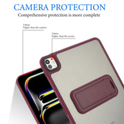 For iPad Pro 11 2018 Skin Feel Holder PC Hybrid TPU Tablet Case(Wine Red)