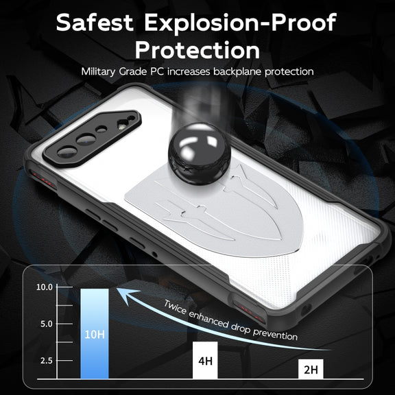 For ASUS ROG Phone 5 Cooling 3 in 1 Phone Case(Silver)