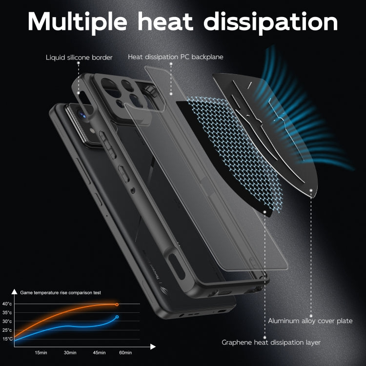 For ASUS ROG Phone 8 / 8 Pro Cooling 3 in 1 Phone Case(Black)