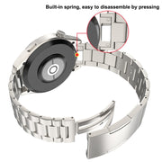 For Huawei Watch GT 5 / GT 4 46mm Button Style Three Beads Titanium Steel Quick Release Watch Band(Silver)