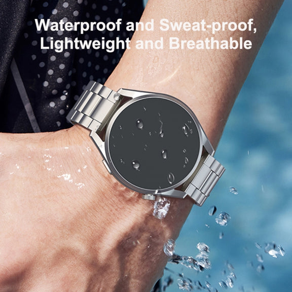 For Huawei Watch GT 5 / GT 4 46mm Button Style Three Beads Titanium Steel Quick Release Watch Band(Silver)