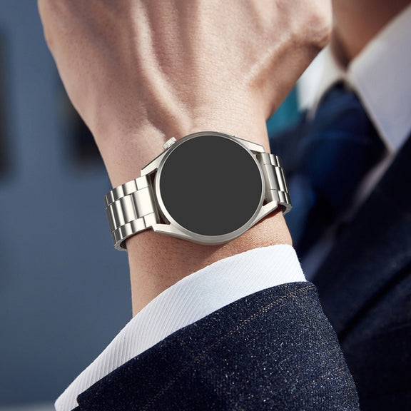 For Huawei Watch GT 5 / GT 4 46mm Button Style Three Beads Titanium Steel Quick Release Watch Band(Silver)