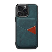 For iPhone 16 ESEBLE E2 Retro Texture Card Slots MagSafe RFID Leather Case(Dark Green)