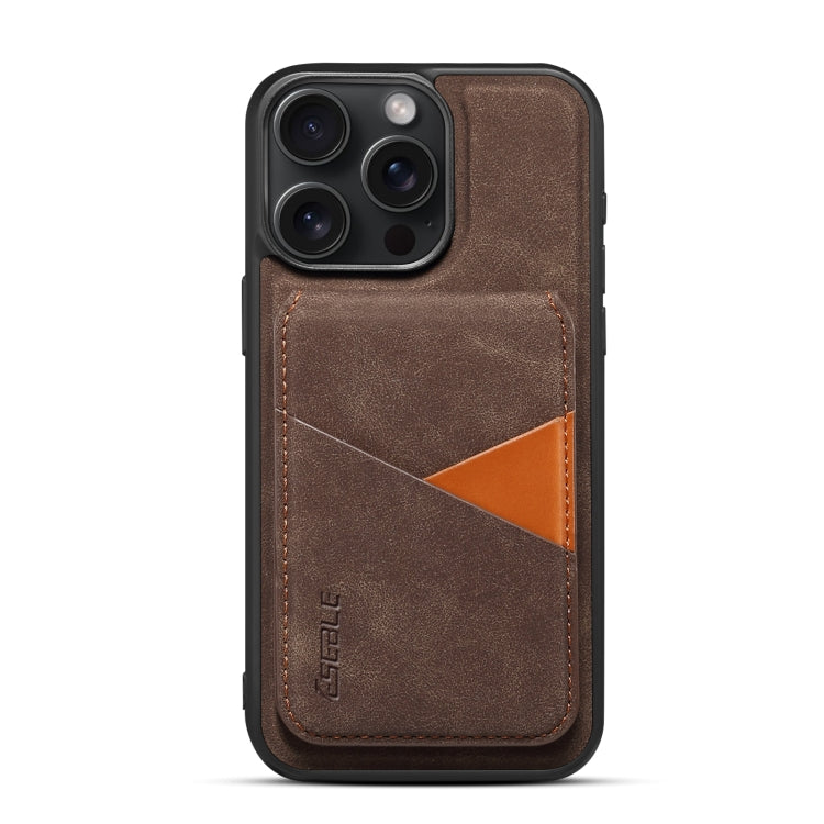 For iPhone 16 Plus ESEBLE E2 Retro Texture Card Slots MagSafe RFID Leather Case(Coffee)