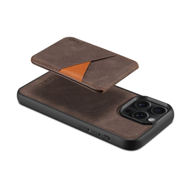 For iPhone 16 Plus ESEBLE E2 Retro Texture Card Slots MagSafe RFID Leather Case(Coffee)