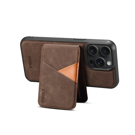 For iPhone 16 Plus ESEBLE E2 Retro Texture Card Slots MagSafe RFID Leather Case(Coffee)