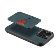 For iPhone 16 Plus ESEBLE E2 Retro Texture Card Slots MagSafe RFID Leather Case(Dark Green)