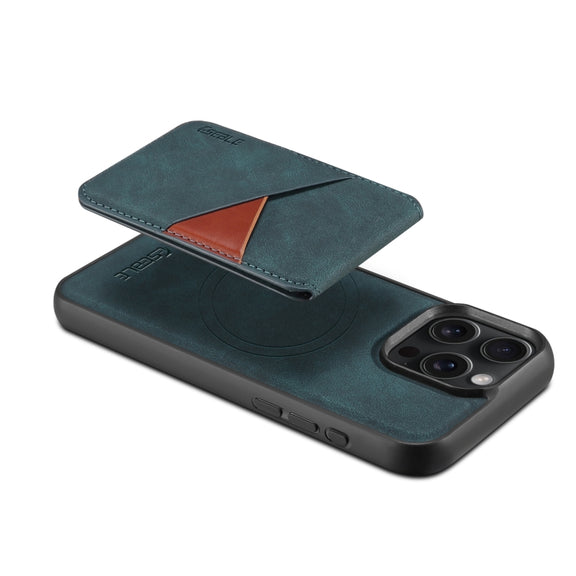 For iPhone 16 Plus ESEBLE E2 Retro Texture Card Slots MagSafe RFID Leather Case(Dark Green)