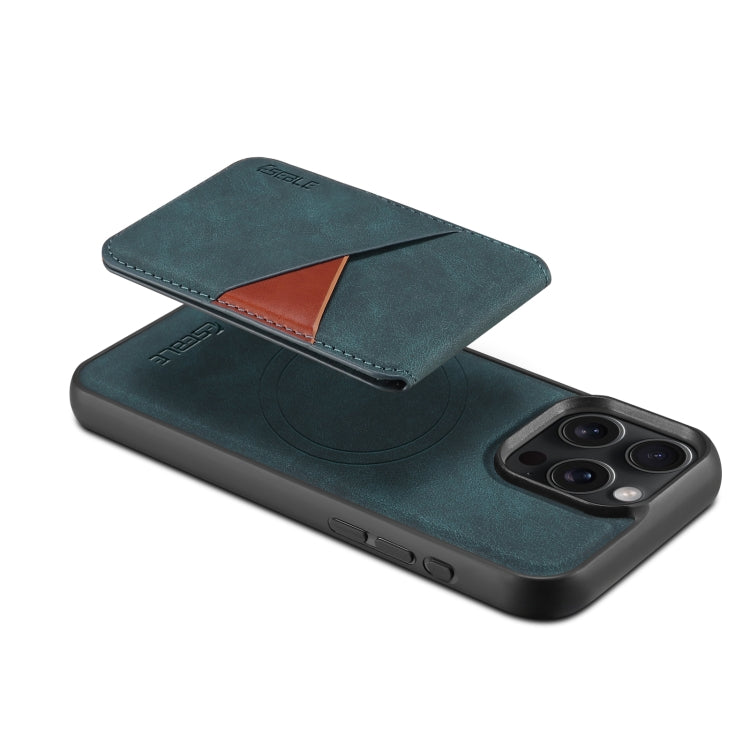 For iPhone 16 Plus ESEBLE E2 Retro Texture Card Slots MagSafe RFID Leather Case(Dark Green)