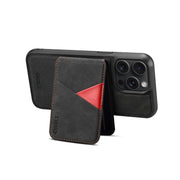 For iPhone 16 Pro Max ESEBLE E2 Retro Texture Card Slots MagSafe RFID Leather Case(Black)