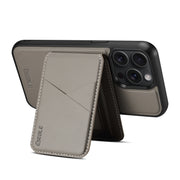 For iPhone 16 Plus ESEBLE E3 Plain Texture Card Slots MagSafe RFID Leather Case(Grey)