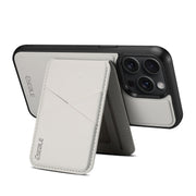 For iPhone 16 Pro Max ESEBLE E3 Plain Texture Card Slots MagSafe RFID Leather Case(Ivory)