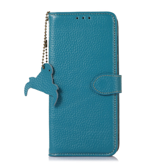 For Honor Play 60 Plus Genuine Leather Litchi Texture RFID Leather Phone Case(Blue)